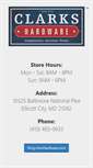 Mobile Screenshot of clarkshardware.com